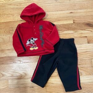 Disney Mickey Matching Set Hoodie and Sweatpants size 6/9 months